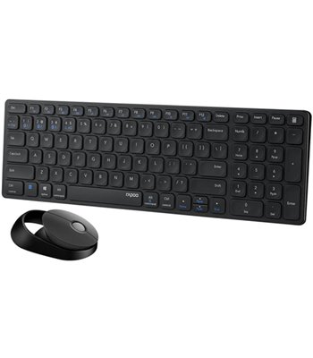 RAPOO Keyboard/Mice Set 9750M, mørkegrå - Tastatur og mus