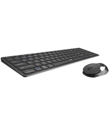 RAPOO Keyboard/Mice Set 9750M, mørkegrå - Tastatur og mus