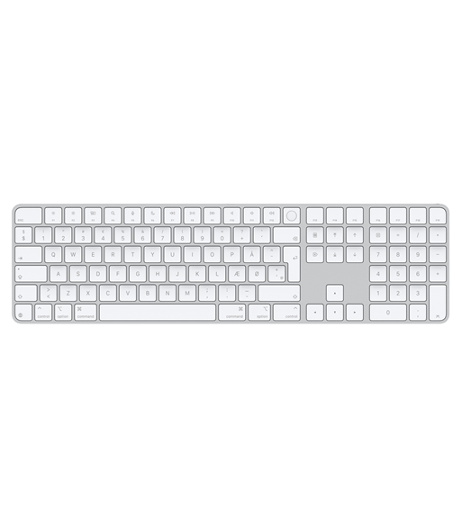 Apple Magic Keyboard Touch ID Num Keypad Mac, danish, white
