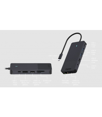 RAPOO USB-C Multiport UCM-2006 - USB Hub