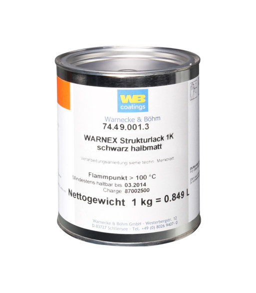 Warnex Texture Paint black 1 kg Warnex