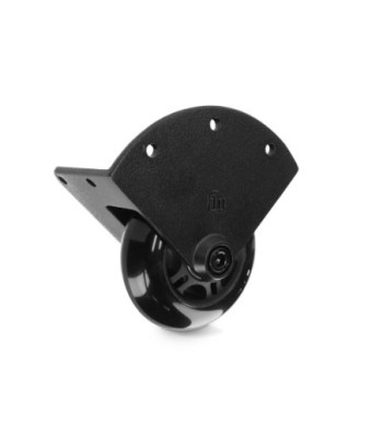 Adam Hall Recessed corner castor with soft wheel, 75 mm, black