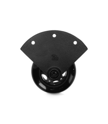 Adam Hall Recessed corner castor with soft wheel, 75 mm, black