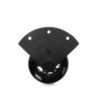 Adam Hall Recessed corner castor with soft wheel, 75 mm, black