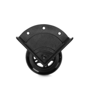 Adam Hall Recessed corner castor with soft wheel, 75 mm, black