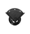 Adam Hall Recessed corner castor with soft wheel, 75 mm, black