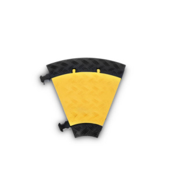 Defender Cable protector 3 channels - 45° curve left - medium load - height 5cm