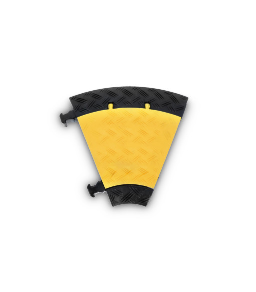 Defender Cable protector 3 channels - 45° curve left - medium load - height 5cm