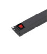 Adam Hall 19" Power Strip 1U 8-way with C20 cold device socket