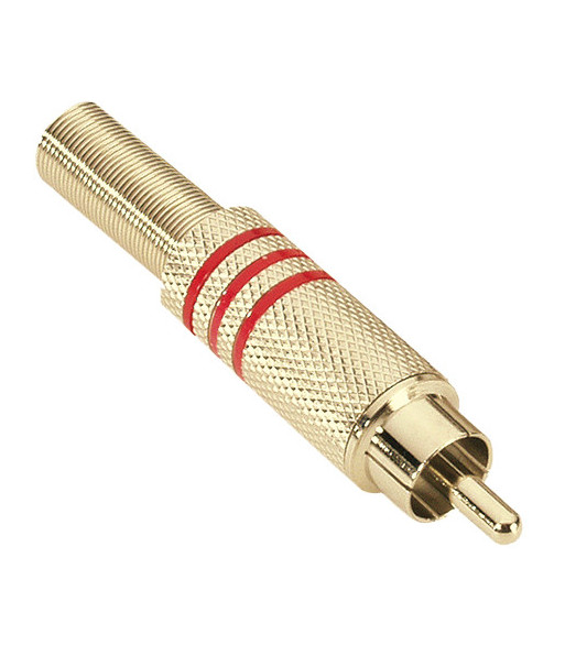 Adam Hall RCA Plug gold-plated red