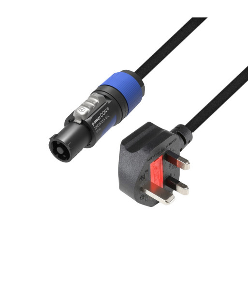 Adam Hall Power Cable Neutrik powerCON® to GB plug - 3 m