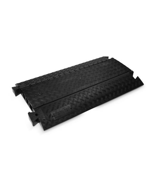 Defender Cable protector 3 channels - black - heavy duty - height 7.5cm