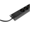 Adam Hall 19" Power Strip 1 U 8-way without switch