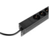 Adam Hall 19" Power Strip 1 U 8-way without switch