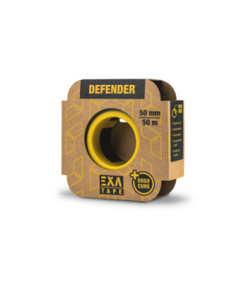 Defender Premium fabric adhesive tape with ERGO-Core - black/yellow - glossy - 50 mm x 50 m