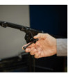 Gravity Touring Series microphone stand short with tripod folding base and 2-point adjustment telescopic boom, black