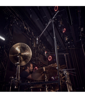 Gravity Touring overhead microphone stand with extra-wide folding tripod and extra-long boom