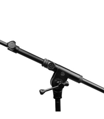 Gravity Touring Series microphone stand with tripod folding base and 2-point adjustment telescopic boom, black