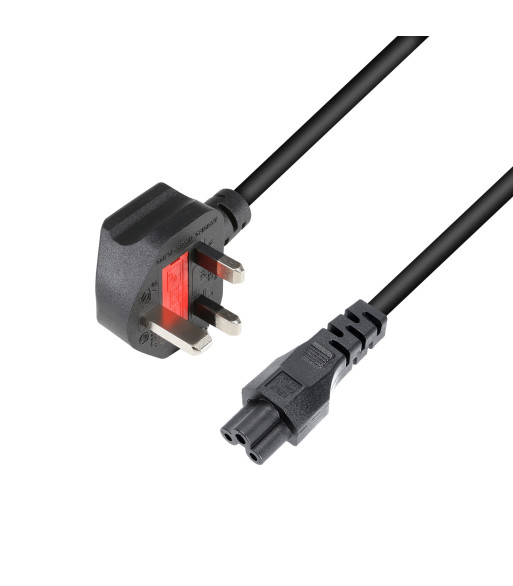 Adam Hall Power Cable UK - IEC C5 x BS1363/A - 1.5 m