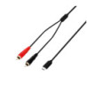 Adam Hall USB-C Y-cable - 2 x RCA male x USB-C - 1.5 m
