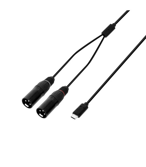 Adam Hall USB-C Y-cable - 2 x XLR male x USB-C - 1.5 m