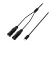 Adam Hall USB-C Y-cable - 2 x XLR male x USB-C - 3 m