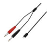 Adam Hall USB-C Y-cable - 2 x jack TS male x USB-C - 1.5 m