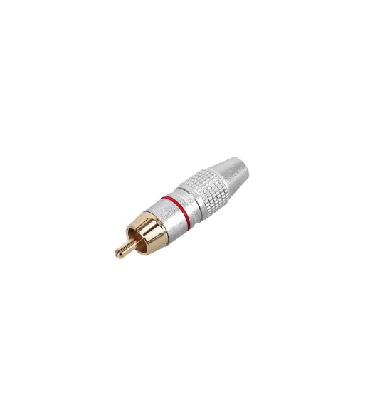 Adam Hall RCA connector male with red code ring