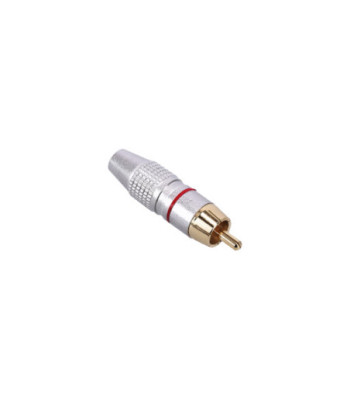 Adam Hall RCA connector male with red code ring
