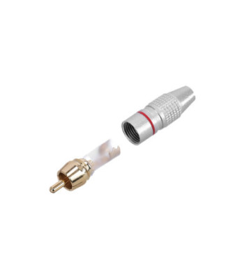 Adam Hall RCA connector male with red code ring