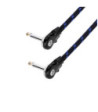 Adam Hall Vintage Pedalboard Patch Cable - Adam Hall® angled Jack TS - 0.15 m