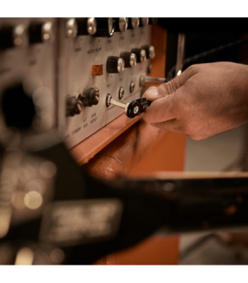 Adam Hall Vintage Pedalboard Patch Cable - Adam Hall® angled Jack TS - 0.15 m
