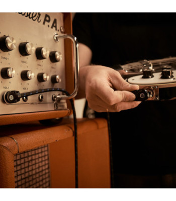 Adam Hall Vintage Pedalboard Patch Cable - Adam Hall® angled Jack TS - 0.15 m