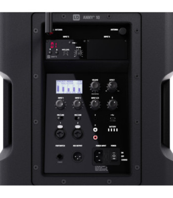 LD Systems 10" Portable battery-powered Bluetooth® PA System with mixer and 1x wireless handheld microphone