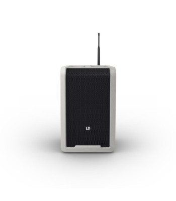 LD Systems Portable battery-powered Bluetooth® PA loudspeaker with mixer and 1x headset microphone (incl. bodypack), Urban Grey