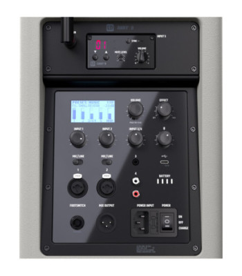 LD Systems Portable battery-powered Bluetooth® PA loudspeaker with mixer and 1x headset microphone (incl. bodypack), Urban Grey