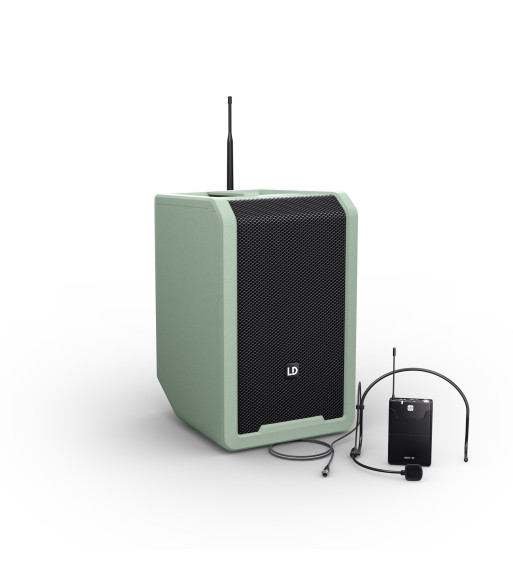 LD Systems Portable battery-powered Bluetooth® PA loudspeaker with mixer and 1x headset microphone (incl. bodypack),  Adventure