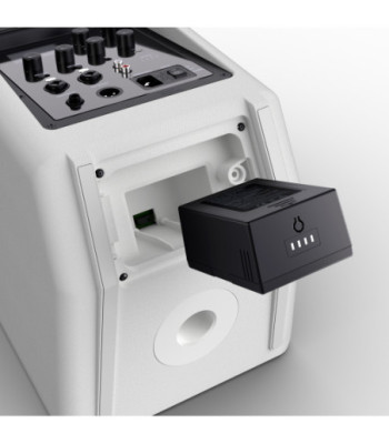 LD Systems Portable battery-powered Bluetooth® PA loudspeaker with mixer and 1x headset microphone (incl. bodypack), Pure White