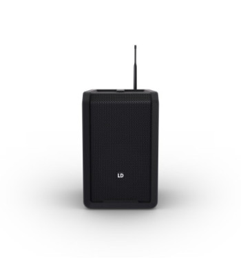 LD Systems Portable battery-powered Bluetooth® PA loudspeaker with mixer and 1x headset microphone (incl. bodypack), Stage Blac