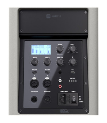 LD Systems Portable battery-powered Bluetooth® PA loudspeaker with mixer, Urban Grey