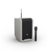 LD Systems Portable battery-powered Bluetooth® PA loudspeaker with mixer  and 1x wireless handheld microphone, Urban Grey