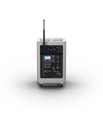 LD Systems Portable battery-powered Bluetooth® PA loudspeaker with mixer  and 1x wireless handheld microphone, Urban Grey