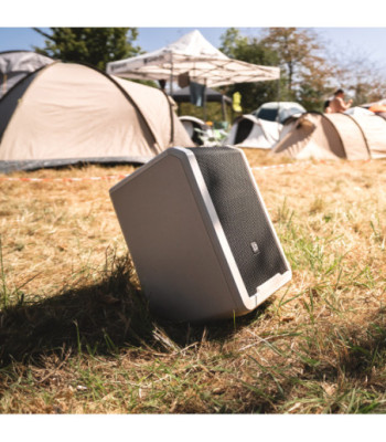 LD Systems Portable battery-powered Bluetooth® PA loudspeaker with mixer  and 1x wireless handheld microphone, Urban Grey