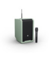 LD Systems Portable battery-powered Bluetooth® PA loudspeaker with mixer and 1x wireless handheld microphone,  Adventure Green