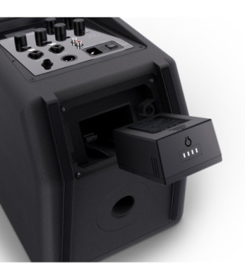LD Systems Portable battery-powered Bluetooth® PA loudspeaker with mixer and 1x wireless handheld microphone, Stage Black