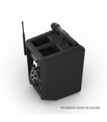 LD Systems Portable battery-powered Bluetooth® PA loudspeaker with mixer and 1x wireless handheld microphone, Stage Black