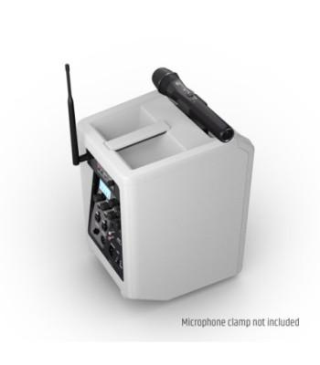 LD Systems Portable battery-powered Bluetooth® PA loudspeaker with mixer and 1x wireless handheld microphone,  Pure White