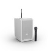 LD Systems Portable battery-powered Bluetooth® PA loudspeaker with mixer and 1x wireless handheld microphone,  Pure White