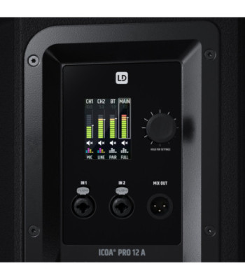 LD Systems 12" Powered Coaxial High-Performance PA Loudspeaker with Bluetooth and App