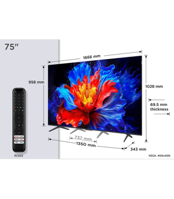 TCL 75P8K - QLED 4K Google TV